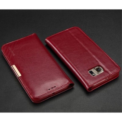 „Kalaideng“ Royale atverčiamas bordo odinis Samsung Galaxy S7 (G930) dėklas / Priedai.lt