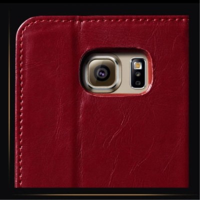 „Kalaideng“ Royale atverčiamas bordo odinis Samsung Galaxy S7 (G930) dėklas / Priedai.lt