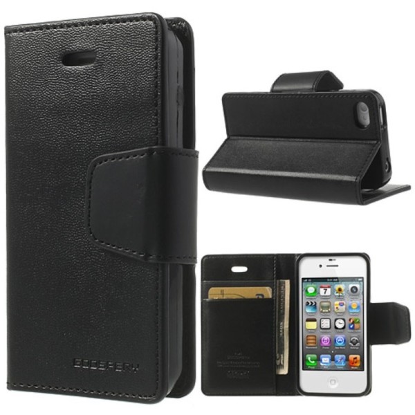 „Mercury“ Sonata atvērams maciņš - melns (iPhone 4 / 4S)