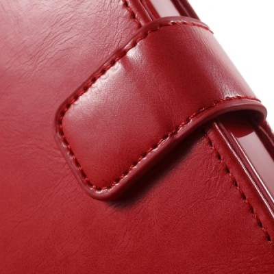 Mercury Blue Moon iPhone 4 / 4S atvērams sarkans ādas maciņš / Vacins.lv