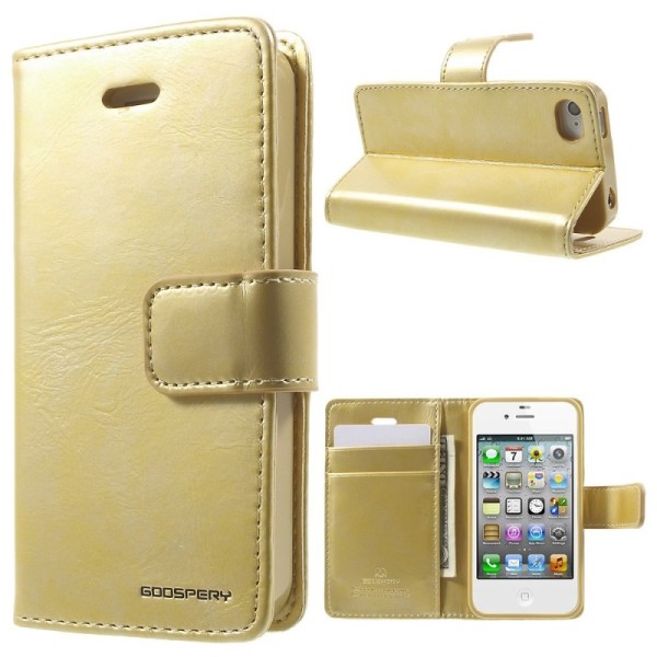 „Mercury“ Blue Moon atvērams maciņš - zelta (iPhone 4 / 4S)