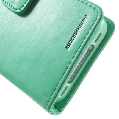 Mercury Sonata Apple iPhone 4 / 4S atvērams piparmētru ādas maciņš / Vacins.lv