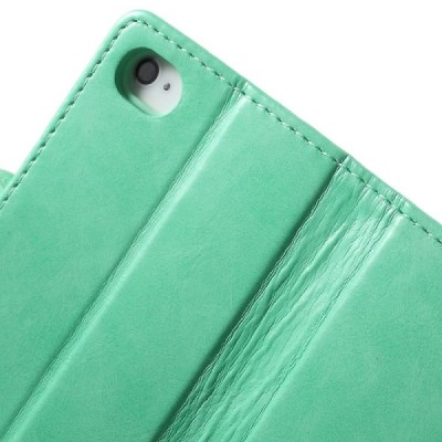 Mercury Sonata Apple iPhone 4 / 4S atvērams piparmētru ādas maciņš / Vacins.lv