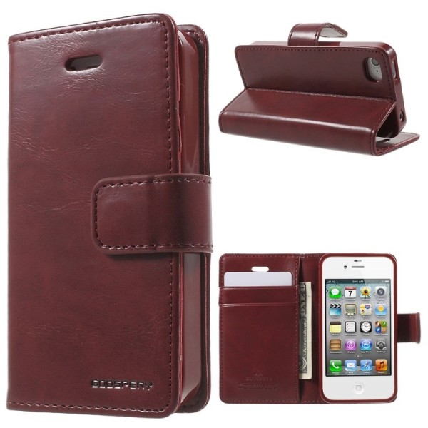 „Mercury“ Sonata atverčiamas dėklas - bordo (iPhone 4 / 4S)