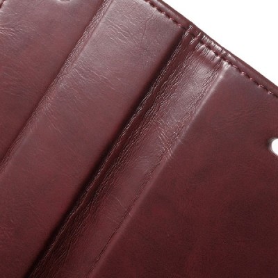 Mercury Sonata atverčiamas Apple iPhone 4 / 4S bordo odinis dėklas - piniginė / Priedai.lt