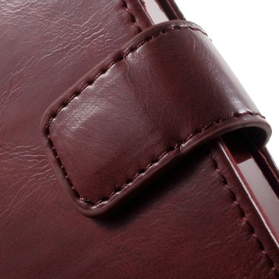 Mercury Sonata atverčiamas Apple iPhone 4 / 4S bordo odinis dėklas - piniginė / Priedai.lt