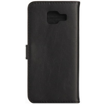 Samsung Galaxy A3 (2016) atvēramais ādas melns retro maciņš (maks) / Vacins.lv