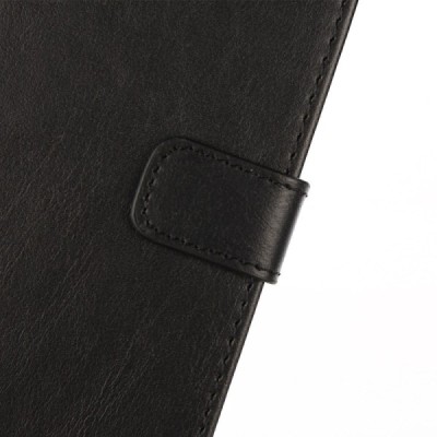 Samsung Galaxy A3 (2016) atvēramais ādas melns retro maciņš (maks) / Vacins.lv