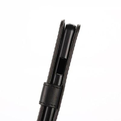 Samsung Galaxy A3 (2016) atvēramais ādas melns retro maciņš (maks) / Vacins.lv