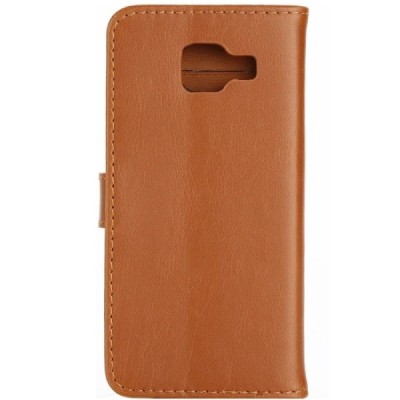 Samsung Galaxy A3 (2016) atvēramais ādas gaiši brūns retro maciņš (maks) / Vacins.lv