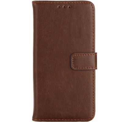 Samsung Galaxy A3 (2016) atvēramais ādas tumši brūns retro maciņš (maks) / Vacins.lv
