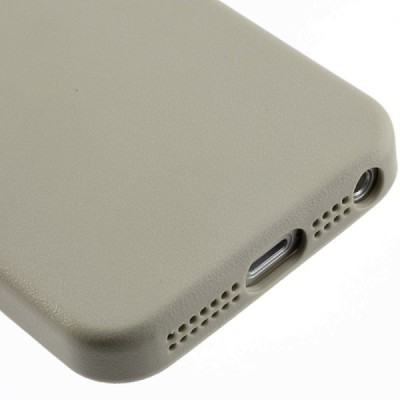 Apple iPhone SE (5, 5s) kieto silikono TPU smėlio (dramblio kaulo) spalvos dėklas - nugarėlė / Priedai.lt