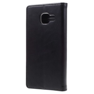 Mercury Blue Moon Samsung Galaxy A3 (2016) atvērams melns ādas maciņš / Vacins.lv