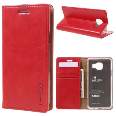 Mercury Blue Moon Samsung Galaxy A3 (2016) atvērams sarkans ādas maciņš / Vacins.lv