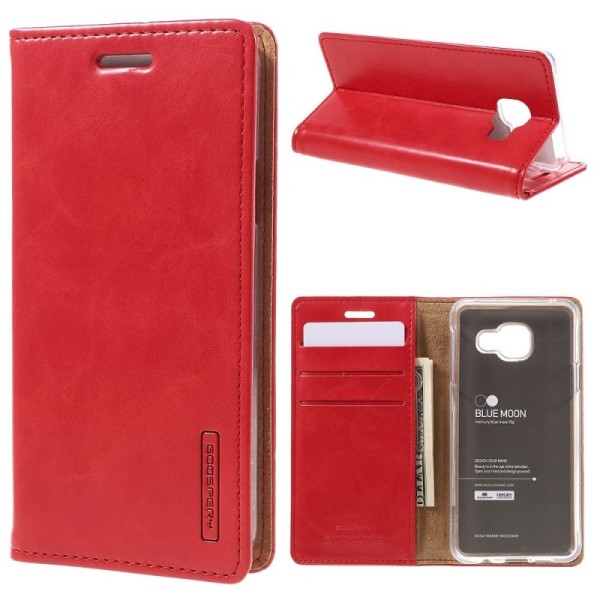 „Mercury“ Blue Moon atvērams maciņš - sarkans (Galaxy A3 2016)