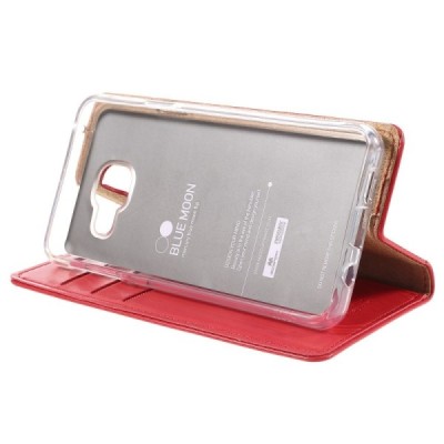 Mercury Blue Moon Samsung Galaxy A3 (2016) atvērams sarkans ādas maciņš / Vacins.lv