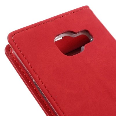 Mercury Blue Moon Samsung Galaxy A3 (2016) atvērams sarkans ādas maciņš / Vacins.lv