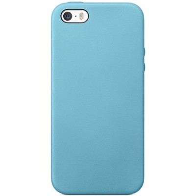Apple iPhone 5S (5) cieta silikona (TPU) gaiši zils apvalks / vacins.lv