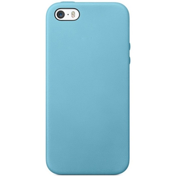 Cieta silikona (TPU) apvalks - gaiši zils (iPhone 5 / 5S / SE 2016)