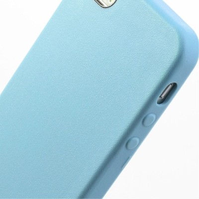 Apple iPhone 5S (5) cieta silikona (TPU) gaiši zils apvalks / vacins.lv