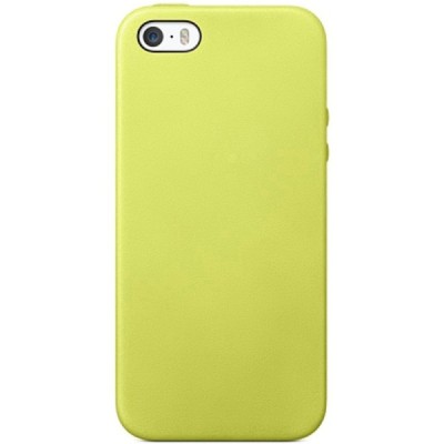 Apple iPhone SE (5, 5s) kieto silikono TPU geltonas (žalsvas) dėklas - nugarėlė / Priedai.lt