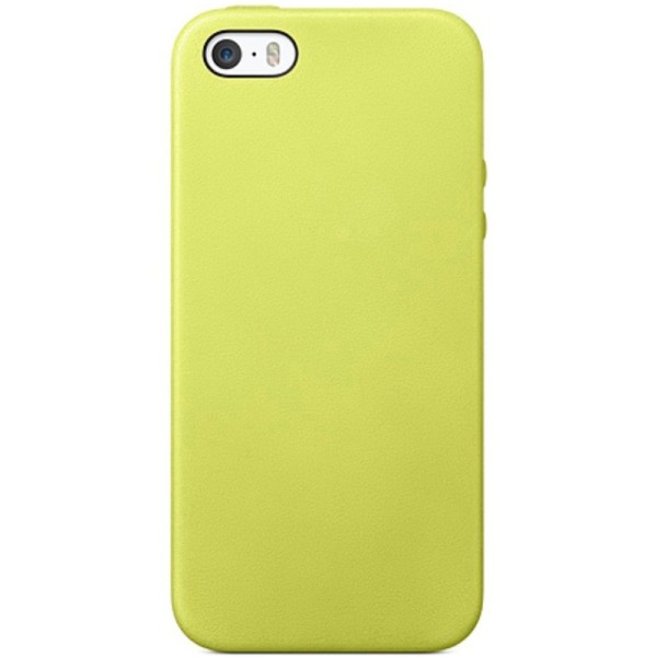 Kieto silikono (TPU) dėklas - geltonas (iPhone 5 / 5S / SE 2016)