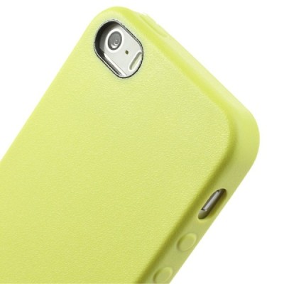 Apple iPhone SE (5, 5s) kieto silikono TPU geltonas (žalsvas) dėklas - nugarėlė / Priedai.lt