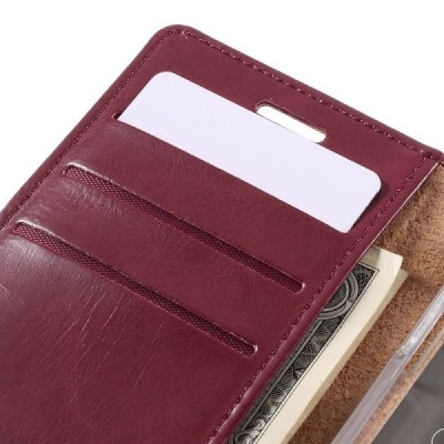 Mercury Blue Moon atverčiamas Samsung Galaxy A3 (2016) bordo odinis dėklas - piniginė / Priedai.lt