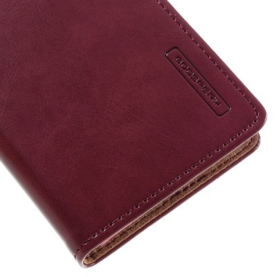 Mercury Blue Moon atverčiamas Samsung Galaxy A3 (2016) bordo odinis dėklas - piniginė / Priedai.lt