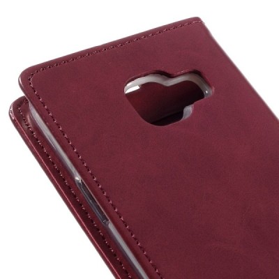 Mercury Blue Moon atverčiamas Samsung Galaxy A3 (2016) bordo odinis dėklas - piniginė / Priedai.lt