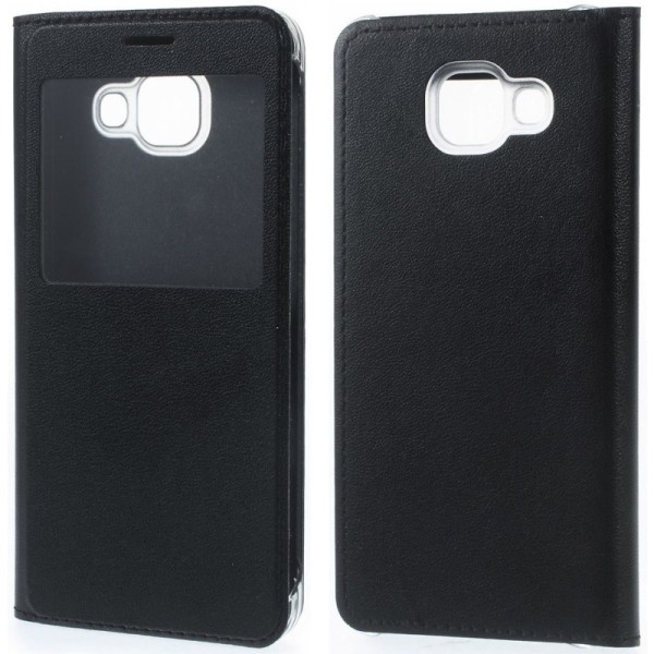 Atvēramais maciņš ar lodziņu - melns (Galaxy A3 (2016)
