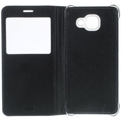Samsung Galaxy A3 (2016) atvēramais maciņš ar lodziņu - melns / Vacins.lv