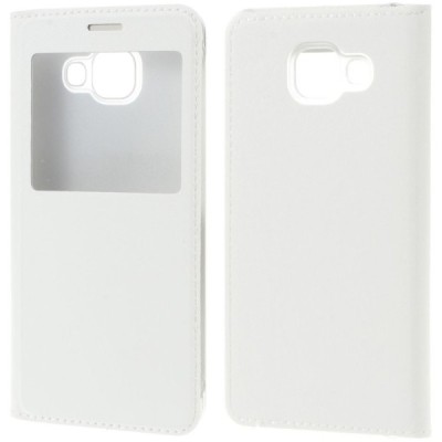 Samsung Galaxy A3 (2016) atvēramais maciņš ar lodziņu - balts / Vacins.lv