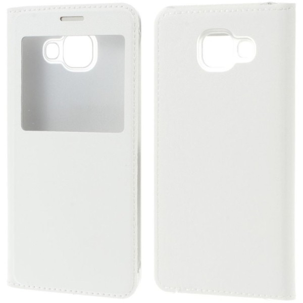 Atverčiamas dėklas su langeliu - baltas (Galaxy A3 2016)