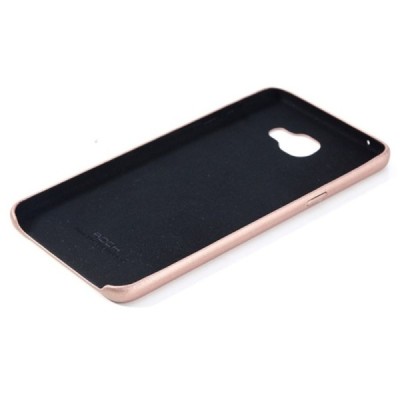 Samsung Galaxy A5 2016 (A510) „Rock“ Slim Leather ādas zelta apvalks / Vacins.lv