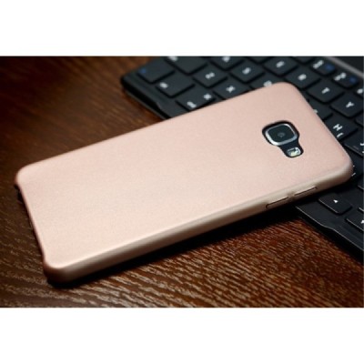 Samsung Galaxy A5 2016 (A510) „Rock“ Slim Leather ādas zelta apvalks / Vacins.lv