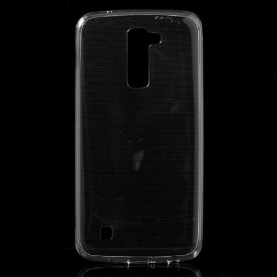 LG K10 (K420N) skaidrus (permatomas) kieto silikono TPU ploniausias pasaulyje bespalvis dėklas / Priedai.lt