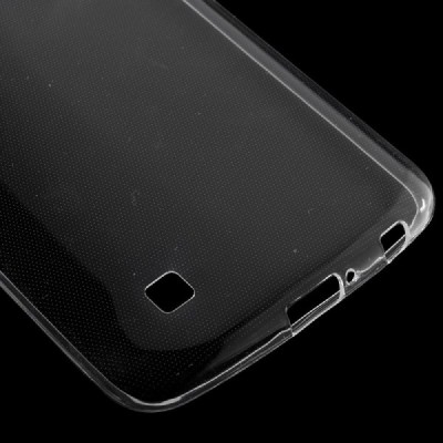 LG K10 (K420N) skaidrus (permatomas) kieto silikono TPU ploniausias pasaulyje bespalvis dėklas / Priedai.lt