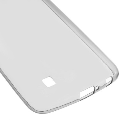 LG K10 (K420N) dzidrs (caurspīdīgs) cieta silikona TPU pasaulē planākais pelēks apvalks / Vacins.lv