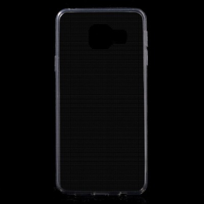 Samsung Galaxy A3 2016 (A310) skaidrus (permatomas) kieto silikono TPU ploniausias pasaulyje pilkas dėklas / Priedai.lt