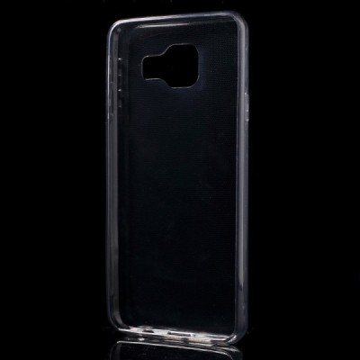 Samsung Galaxy A3 2016 (A310) skaidrus (permatomas) kieto silikono TPU ploniausias pasaulyje pilkas dėklas / Priedai.lt
