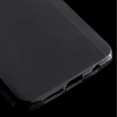 Samsung Galaxy A3 2016 (A310) skaidrus (permatomas) kieto silikono TPU ploniausias pasaulyje pilkas dėklas / Priedai.lt