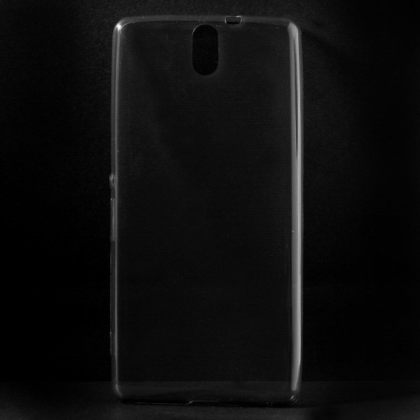 Planākais TPU dzidrs apvalks - pelēks (Xperia C5 Ultra)