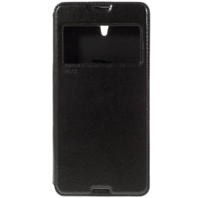 Sony Xperia C5 Ultra Roar Noble ādas atvēramais melns futrālis / Vacins.lv