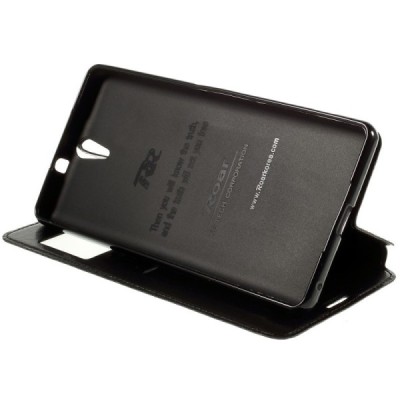 Sony Xperia C5 Ultra Roar Noble ādas atvēramais melns futrālis / Vacins.lv