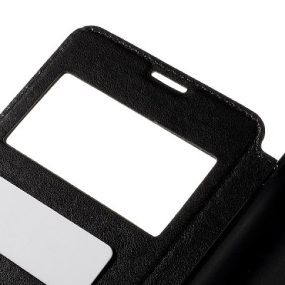 Sony Xperia C5 Ultra Roar Noble ādas atvēramais melns futrālis / Vacins.lv