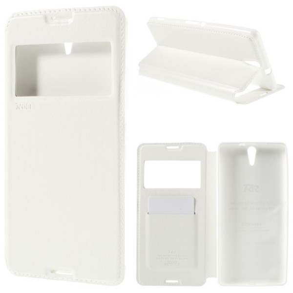 „Roar“ Noble atvēramais futrālis - balts (Xperia C5 Ultra)
