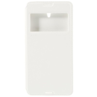 Sony Xperia C5 Ultra Roar Noble ādas atvēramais balts futrālis / Vacins.lv