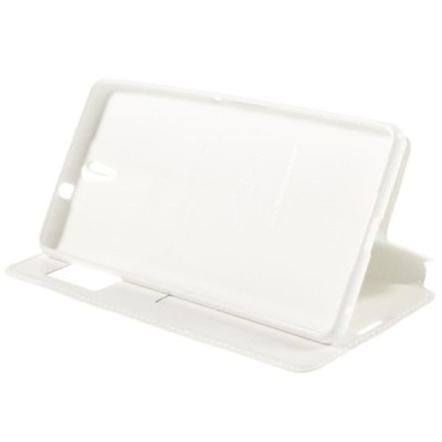 Sony Xperia C5 Ultra Roar Noble ādas atvēramais balts futrālis / Vacins.lv