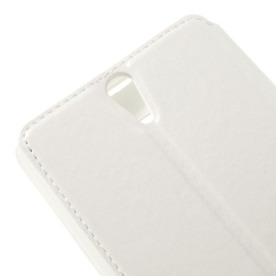 Sony Xperia C5 Ultra Roar Noble ādas atvēramais balts futrālis / Vacins.lv